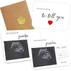 HAMUIERS Pregnancy Announcement for Grandparents Grandparents Baby Announcement Ideas Card Sonogram Picture Pregnancy Announcement First Time Grandparents Gift - Grandma and Grandpa Set of 2