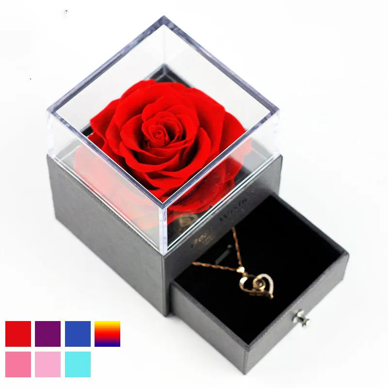 Preserved Flower  with Necklace for my mother and my first love