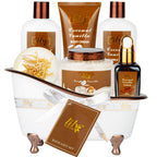 Spa Gift Tub Set Bath and Body Gift Sets for Women Valentines Day Gifts Coconut Vanilla Mom Gift Spa Bath Gifts for Men Spa Kit Perfume Self Skin Care for Fathers Mothers Day