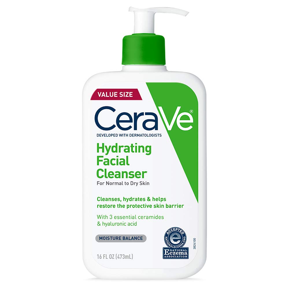 CeraVe 長效保濕潔膚乳 適合乾性肌膚的保濕洗面乳 含玻尿酸、神經醯胺及甘油 適合中性至乾性肌膚的保濕潔膚乳 榮獲美國濕疹協會認證