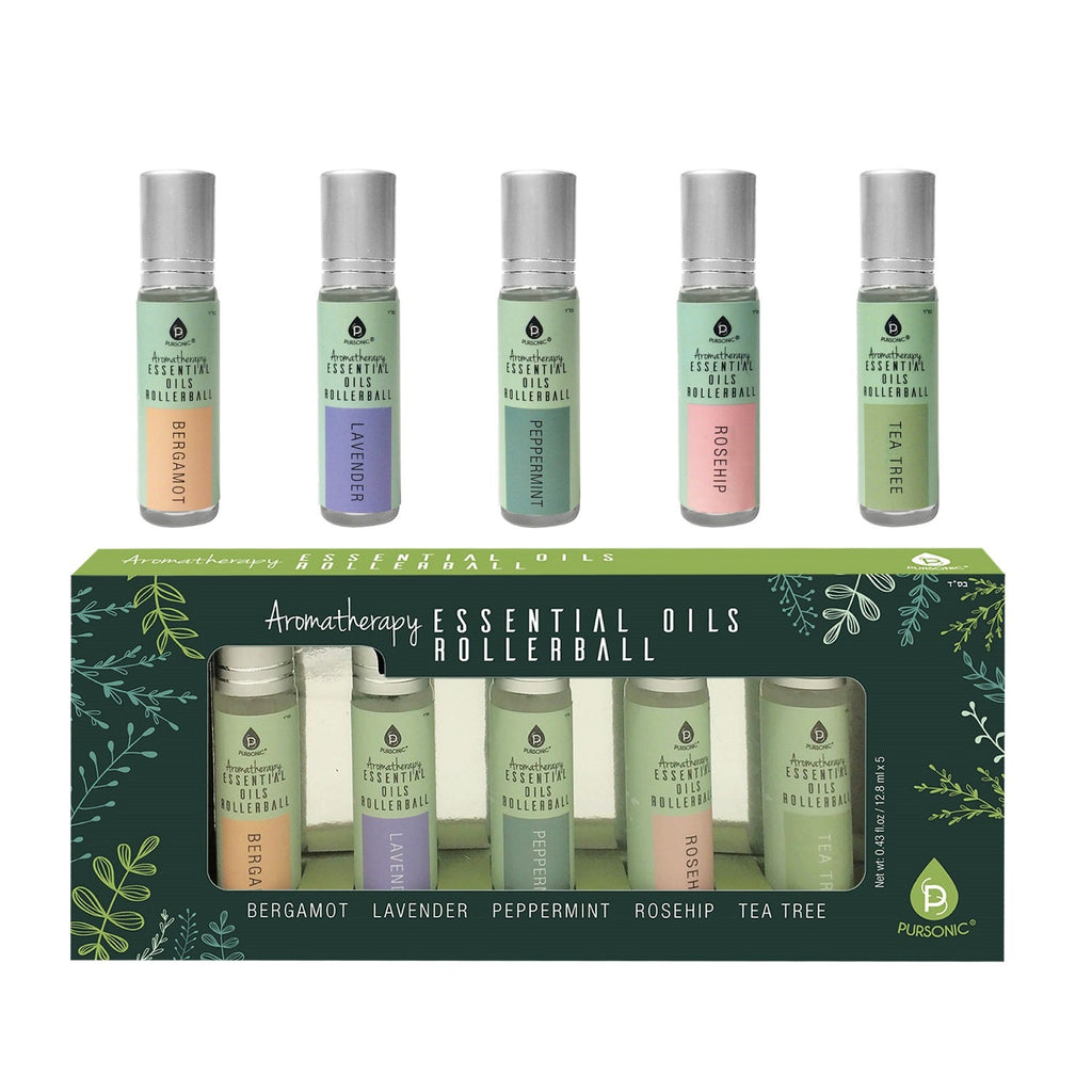 芳香療法精油滾珠瓶（佛手柑、薰衣草、薄荷、玫瑰果、茶樹）